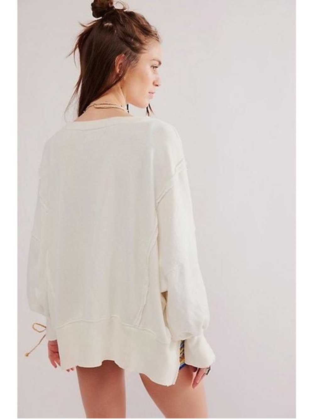 Free People Camden Graphic Pullover Shell Print Slouchy NWT could fit up to a lg - Picture 3 of 3